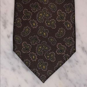 Dolce & Gabbana Silk Tie (Brown/Green Paisley)